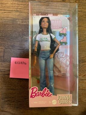 Barbie Joanna Gaines Doll in White & Light Blue Outfit with Pink Accents